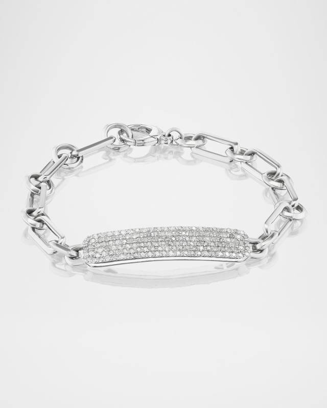 Soho Chain Bracelet with Small Diamond ID Tag